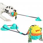 Natural Rubber Dog Chew Toy TPR Indestructible Suction Dog Tug Of War Toy for sale