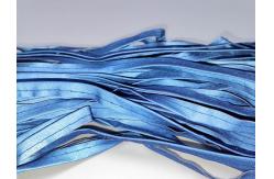 China 2cm Fold In Half High Visibility Blue Reflective Piping Sewing On Garment supplier