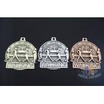 Marathon Die Cast Medals By Zinc Alloy , Custom Metal Running Engraved Medals Antique Gold Silver Copper Plating 3D for sale