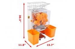 China Pro Auto Feed Automatic Orange Juicer Machine Citrus Juice Machine Transparent Plastic supplier