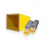 Non Conducting Fiberglass Square Tube Stock FRP Square Pipe Weather Resistance for sale