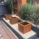 Create A Relaxing Atmosphere Corten Steel Bowl Planter Outdoor Landscapes Durable Eco Friendly for sale