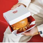 Personalized Design Burger Box Foldable Corrugated Custom Packaging Clam Shell for sale