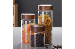 China Empty Dustproof Transparent Glass Jars With Lids Eco Friendly 580ml 500pcs supplier
