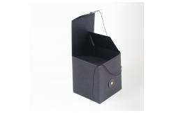 China Custom Black Paperboard Box Embossed Logo For Candles With Eyelets And Ribbons supplier