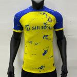 Permeable Blue Yellow Soccer Player Version Jersey Durable And Dynamic for sale