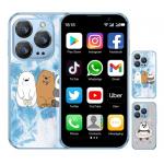 A8 Pro-a 3.0-inch Mini 3g Red Phone 2+16g Android 9.0 Kids Mobile Phone Birthday Gift Give Stickers for sale