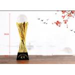 Custom Resin Trophy Cup With Crystal Ball For Soccer End - Year Award
