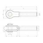 1 Inch Open Swage Socket Wire Rope Galvanized Carbon Steel