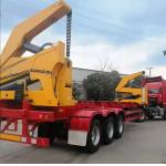 CIMC 3 Axles Truck Crane 20Ft 40 Ft Type Container Carrier Side Loader Semi Trailer for sale