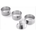 RK Bakeware China Foodservice NSF Dessert Round Stainless Steel Cake Rings Silver Color for sale