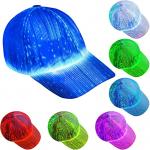 LED Light Up Baseball Hats Fiber Optic Caps For Men Women for sale