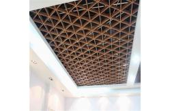 China Airport Aluminum Metal Ceiling Grid 100*100*100 Triangular Open Cell Ceiling supplier