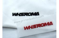 China Custom Silicone Heat Transfer Labels OEKO-TEX Black Red Glossy supplier