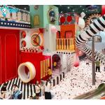 Indoor Playground Kids Castle With Climbing Slide And Bubble Pool for sale