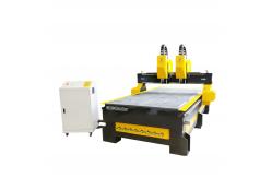 China Feet 4X8 Wood CNC Router Machine 2 Head Spindle 1300x2500mm Area supplier