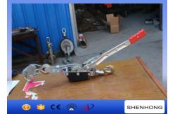 China 1T - 4T Ratchet Hand Wrenching Tackle Block , Wire Rope Tightener With Two Hooks supplier