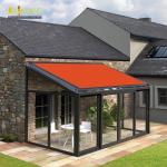 Aluminum Garden Waterproof Awning Motorized Retractable Conservatory for sale