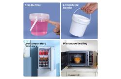 China Customized Logo 2L Food Grade Clear Plastic Bucket for B2B Distribution Cente supplier