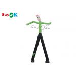 Dancing Inflatable Man 8m 24ft Green Mini Hand Shaking Inflatable Air Dancer Man With Two Legs for sale