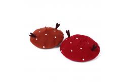China OEM Christmas Holiday Gift Antler Wool Beret Retro Handmade Hat supplier