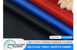 China 230T Twill Taffeta Fabric Polyester Tear Proof Suits Lining Recycled PET Fabric supplier