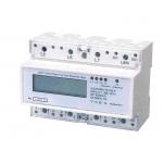 Three Phase Four Wires Din Rail KWH Meter Active Energy With LCD Display for sale