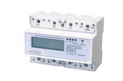 China Three Phase Four Wires Din Rail KWH Meter Active Energy With LCD Display supplier