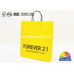 Varnishing White Craft Custom Paper Shopping Bags With Pantone Color Printing for sale