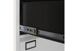 China Home Vertical Black Thick 1.2mm 3 Drawer File Cabinet supplier