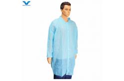 China 45GSM Nonwoven Polypropylene Disposable Lab Coat Ethylene Oxide Sterilization Free supplier