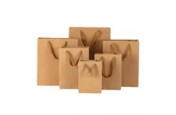 China Brown Custom Printed Paper Bags Fancy Shape for coffee tea supplier