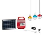 FCC USB Out 10W MP4 Solar Home Lighting System With 3 External Lights for sale