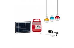 China Dual USB Jack 10W Small Solar Lighting System With TF Card supplier
