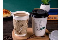 China ISO9001 Double Layer Kraft Paper Coffee Drink Cup 16oz For Cafe supplier