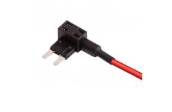China Black ATM Add A Circuit Fuse Holder Mini 12V Inline Blade Fuse Holder supplier