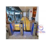 GYM Entrance Bi Directional Flap Barrier Gate SUS304 NFC Scanner Pedestrian Turnstile Gate for sale