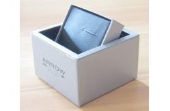 China Grey pearl Paper Rotating Cufflink Boxes supplier