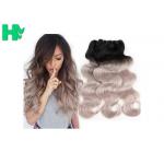 16 Inch Brazillian Human Remy Hair Extensions , Black Body Wave Hair for sale