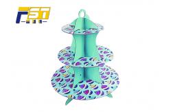 China Ink Water Printing Cardboard Cake Display Easy Carrying High Weight Capacity supplier