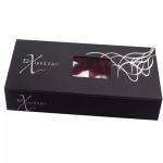 custom purple red hair extension gift box  hair extension hinged box with window for sale