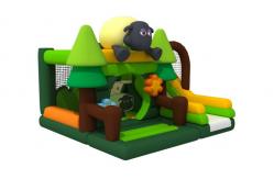 China Hand Printing Inflatable Combos Sheep Themed 6x5.5x4m Inflatable Bouncy Castle supplier