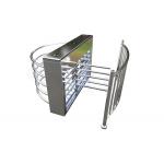 Dual Bearing SS304 Acrylic Half Height Turnstile 450mm Arm Stainless Steel for sale