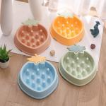 Strawberry Slow Food Bowl Pet Bowl Dog Food Bowl Cat Food Bowl Non-Slip Anti-Choking Fruit Cartoon Bowl Cat Bowl Wholesa for sale
