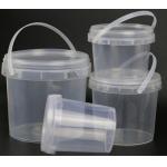 Customized Logo Translucent Plastic Pail For Smooth Surface Packaging Solutions for sale