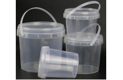 China Customized Logo Translucent Plastic Pail For Smooth Surface Packaging Solutions supplier