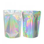 Resealable Holographic Stand Up Pouch Mylar Packaging Bags Eco Friendly for sale