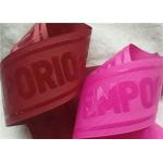 Shiny Transparent Silicon Logo Screen Printing Label In Coloful Polyester Thread Ribbon for sale