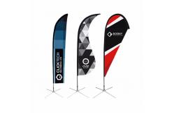 China 230gsm Polyester Custom Beach Flag Wind Resistant For Promotion Event supplier