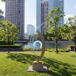 Customized Eye Design Corten Steel Sculpture for Outdoor Garden for sale